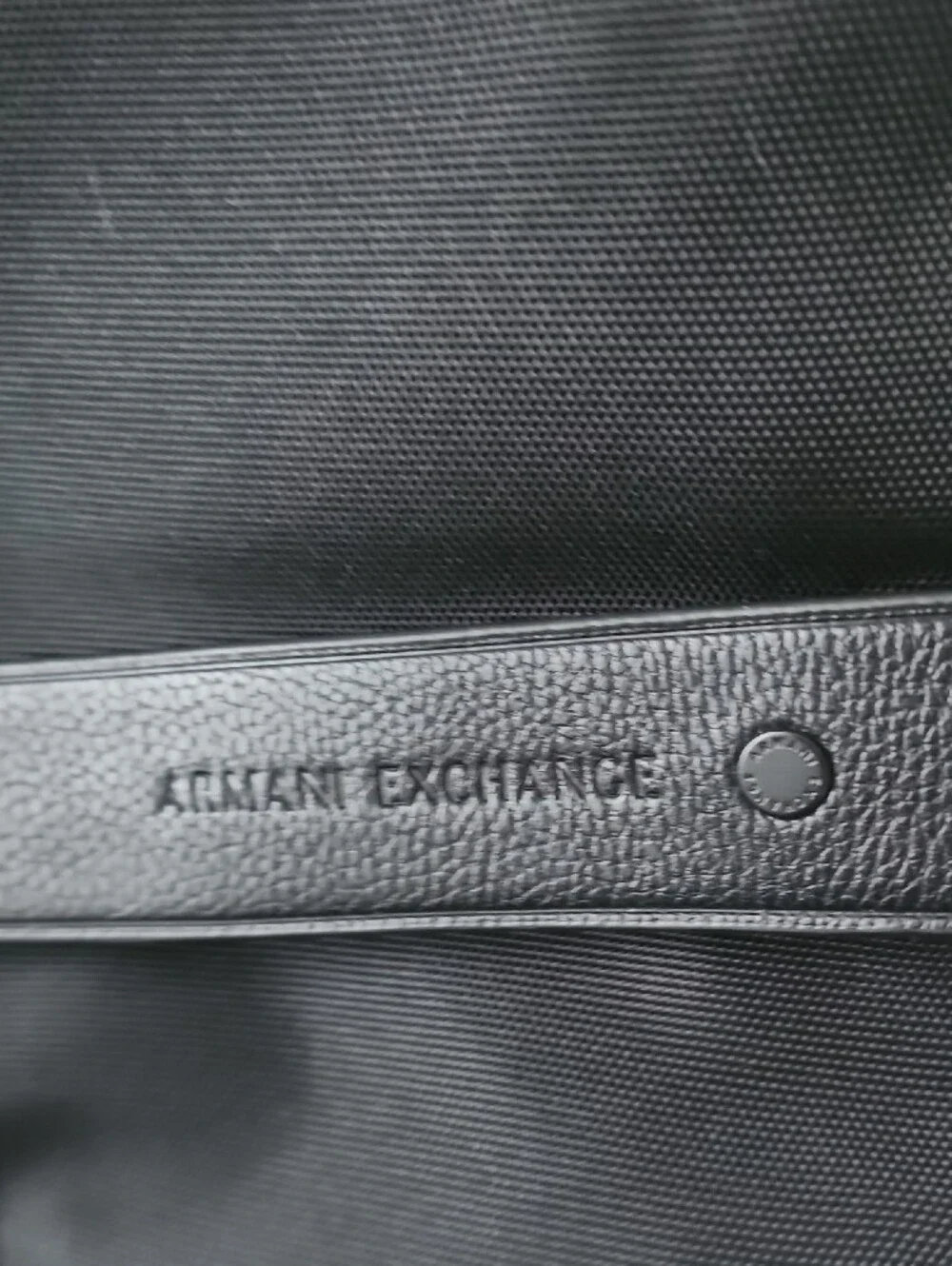 Armani Exchange Black Messenger Bag with Adjustable Shoulder Strap